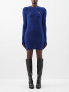 Isabel Marant - Alfie Cutout Mohair-blend Mini Dress - Womens - Blue