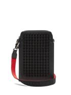 Matchesfashion.com Christian Louboutin - Loubilab Spike-embellished Leather Pouch - Mens - Black