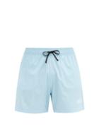 Matchesfashion.com Amiri - Logo-print Swim Shorts - Mens - Light Blue