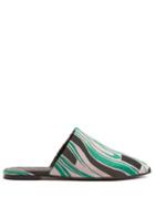 Matchesfashion.com Marques'almeida - Jacquard Backless Loafer - Womens - Green Multi