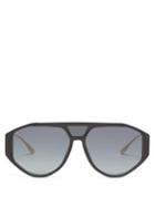 Matchesfashion.com Dior Eyewear - Diorclan1 Aviator Acetate Sunglasses - Womens - Black
