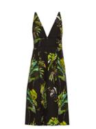 Matchesfashion.com Proenza Schouler - Tropical Print Cut Out Dress - Womens - Black Print