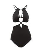 Matchesfashion.com Ephemera - Underwired Cutout Swimsuit - Womens - Black