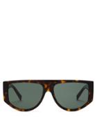 Matchesfashion.com Givenchy - Flat-top Oval Acetate Sunglasses - Womens - Tortoiseshell