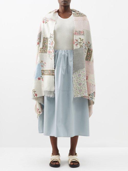 By Walid - Vintage Patchwork Cashmere-blend Shawl - Womens - Multi
