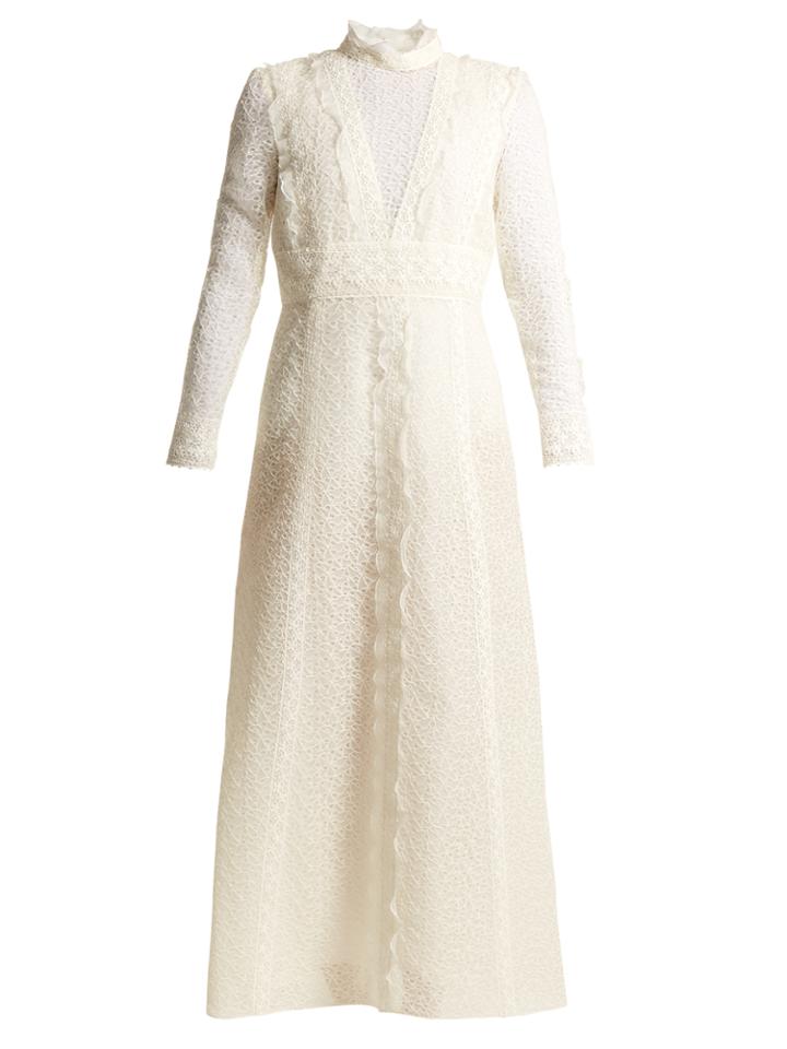 Giambattista Valli Floral Macram-lace Maxi Dress