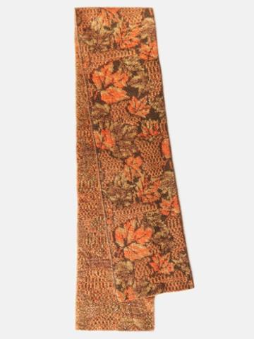 Erl - Floral-jacquard Scarf - Mens - Dark Brown
