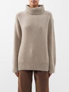 Lisa Yang - Holly Roll-neck Cashmere Sweater - Womens - Light Beige