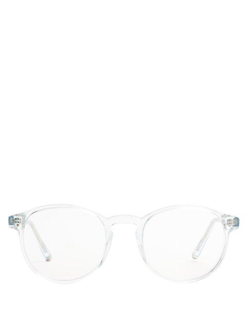 Matchesfashion.com Retrosuperfuture - Numero 01 Round Frame Acetate Glasses - Womens - Light Blue