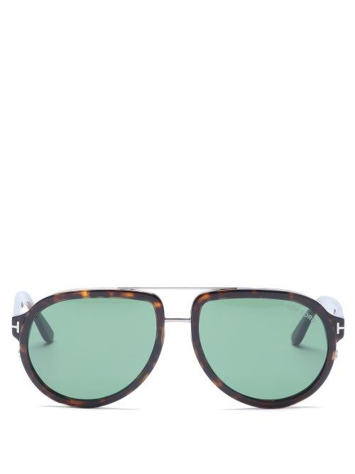 Matchesfashion.com Tom Ford Eyewear - Geoffrey Aviator Tortoiseshell-acetate Sunglasses - Mens - Tortoiseshell