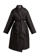 Matchesfashion.com Katharine Hamnett London - Charlie Padded Satin Coat - Womens - Black