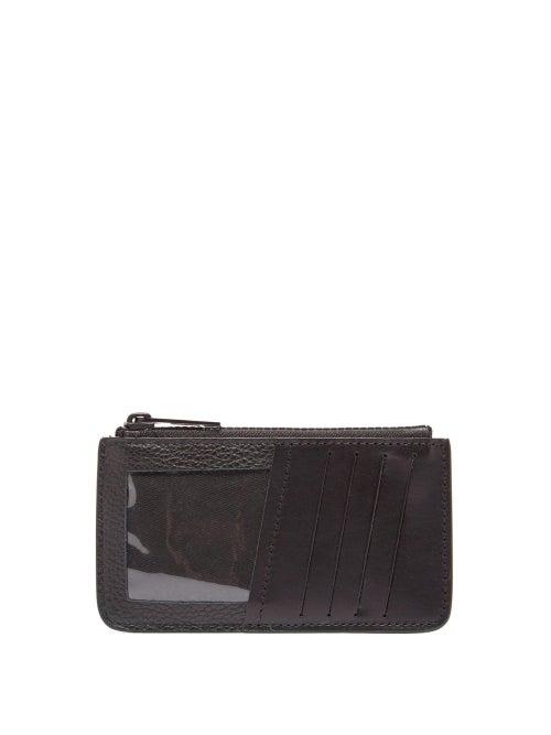 Mens Accessories Maison Margiela - Four-stitches Leather Cardholder - Mens - Black
