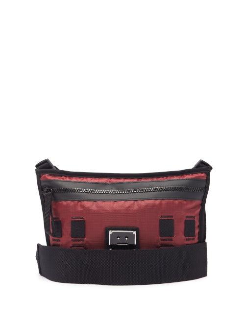 Matchesfashion.com Acne Studios - Agios Logo-embroidered Ripstop Cross-body Bag - Mens - Burgundy