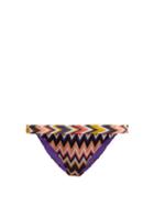 Matchesfashion.com Missoni Mare - Zigzag Knit Bikini Briefs - Womens - Multi