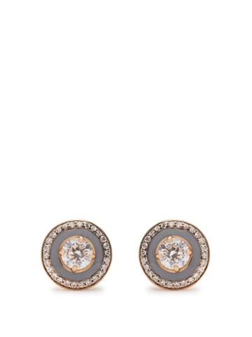 Matchesfashion.com Selim Mouzannar - Mina Diamond & 18kt Rose Gold Earrings - Womens - Grey