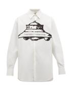 Matchesfashion.com Valentino - X Undercover Ufo Print Cotton Shirt - Mens - White