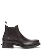 Mens Shoes Valentino Garavani - Roman Stud Leather Chelsea Boots - Mens - Black