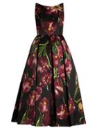 Dolce & Gabbana Tulip-print Sleeveless Duchess Silk-satin Gown