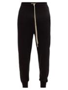 Matchesfashion.com Rick Owens - Longline-drawstring Wool-blend Track Pants - Mens - Black