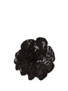 Matchesfashion.com Racil - Sequin And Bead Embroidered Flower Brooch - Womens - Black