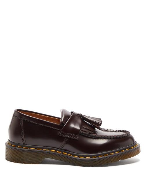 Matchesfashion.com Comme Des Garons Comme Des Garons - X Dr. Martens Adrian Tassel Leather Loafers - Womens - Burgundy