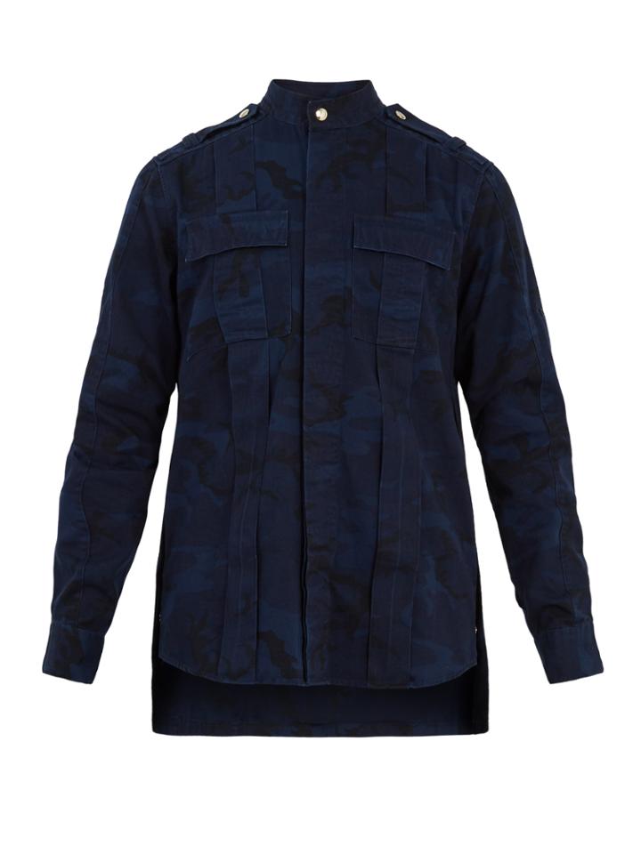 Balmain Camouflage-print Cotton-twill Shirt