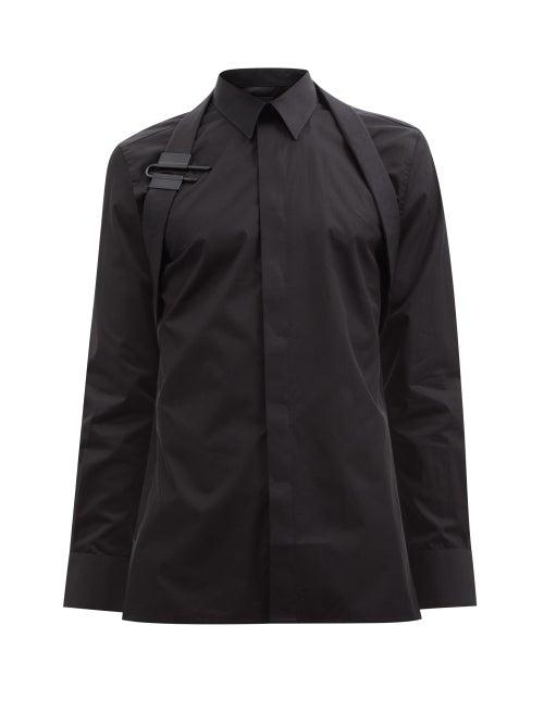 Givenchy - U-lock Harness Cotton-poplin Shirt - Mens - Black