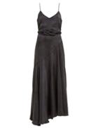 Matchesfashion.com Mara Hoffman - Nina Bias Cut Satin Dress - Womens - Black