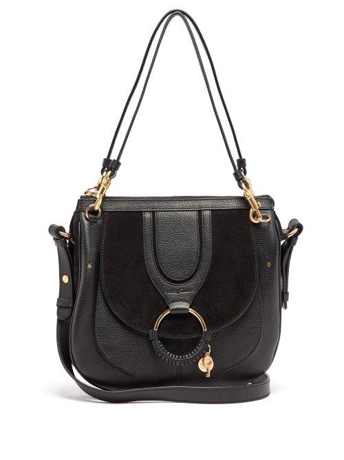 Matchesfashion.com See By Chlo - Hana Suede And Leather Satchel Cross Body Bag - Womens - Black