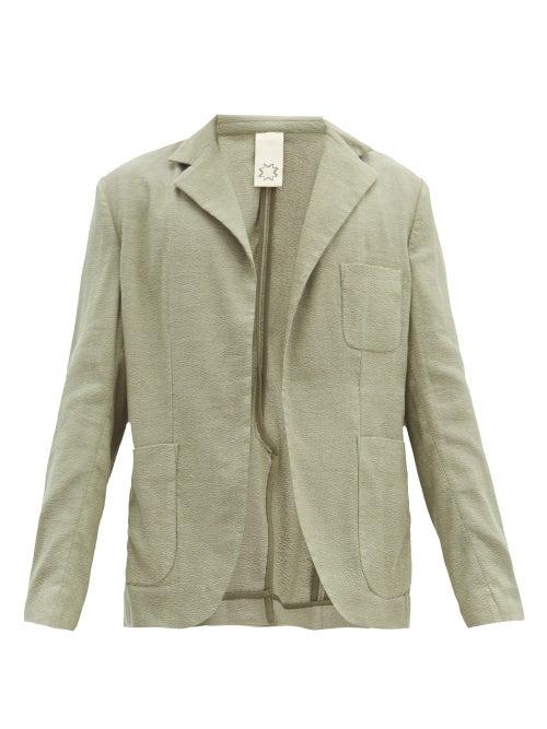 Matchesfashion.com Marrakshi Life - Patch-pocket Cotton-blend Jacket - Mens - Green
