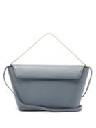 Matchesfashion.com Tsatsas - Olive Large Grained-leather Shoulder Bag - Womens - Light Blue