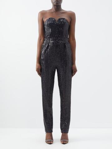 Blaz Milano - Clyde Sequinned Jumpsuit - Womens - Black