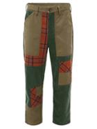 Jw Anderson - Patchwork Cropped Trousers - Mens - Green