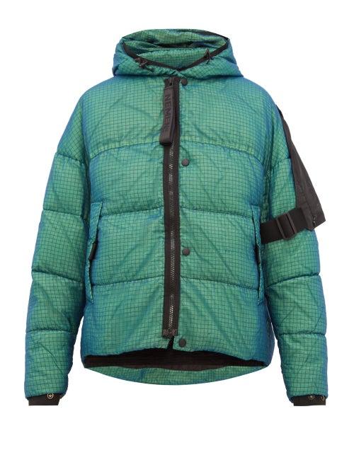 Matchesfashion.com Nemen - Loomit Hooded Quilted Down Jacket - Mens - Blue Multi