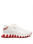 Christian Louboutin - Loubishark Donna Leather Trainers - Womens - White