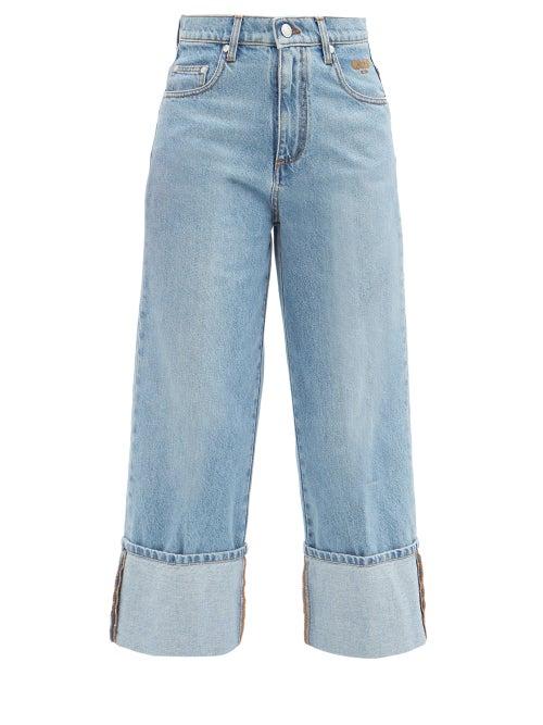 Matchesfashion.com Msgm - Cropped Turn-up Jeans - Womens - Denim