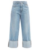 Matchesfashion.com Msgm - Cropped Turn-up Jeans - Womens - Denim