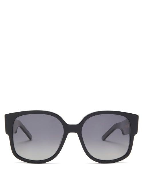 Matchesfashion.com Dior - Wildior Round Acetate Sunglasses - Womens - Black