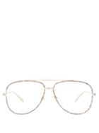 Matchesfashion.com Gucci - Metal Aviator Glasses - Womens - Gold