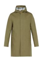 Matchesfashion.com Mackintosh - Loro Piana Hooded Bonded Cotton Overcoat - Mens - Khaki