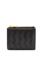 Bottega Veneta - Intrecciato-leather Compact Wallet - Womens - Black