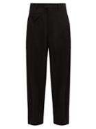 Matchesfashion.com Bottega Veneta - Wool-gabardine Wide-cut Trousers - Mens - Black