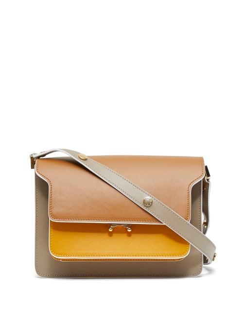 Matchesfashion.com Marni - Trunk Small Leather Shoulder Bag - Womens - Yellow Multi