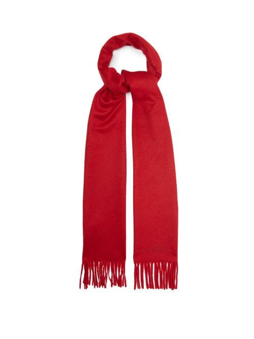 Matchesfashion.com Alexander Mcqueen - Fringed Cashmere Scarf - Mens - Red