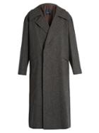 Yohji Yamamoto Regulation Loose-fit Wool-flannel Coat
