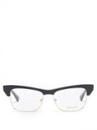 Ladies Accessories Bottega Veneta - Half-rim Acetate Glasses - Womens - Black