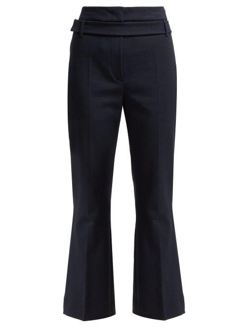Matchesfashion.com Sportmax - Rosetta Trousers - Womens - Dark Blue