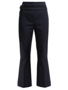 Matchesfashion.com Sportmax - Rosetta Trousers - Womens - Dark Blue