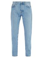 Matchesfashion.com Valentino - Mid Rise Slim Leg Jeans - Mens - Light Blue