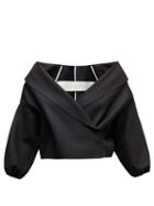 Matchesfashion.com Rochas - Shawl Lapel Pressed Wool Jacket - Womens - Black